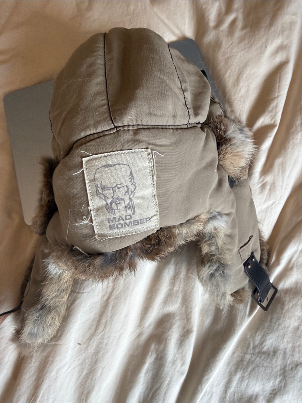 Mad Bomber Women's Faux-Fur Aviator Hat in Taupe